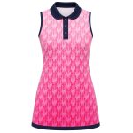 Dye Sub Ladies Ringer Sleeveless Golfer Dress, Reverse Birdseye
