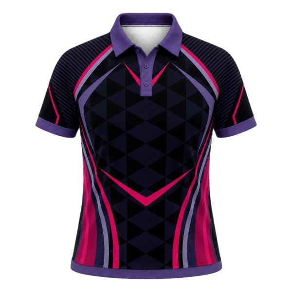 Dye Sub Ladies Ringer Golf Shirt, Raglan Short Sleeve, Birdseye