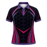 Dye Sub Ladies Ringer Golf Shirt, Raglan Short Sleeve, Drop Needle
