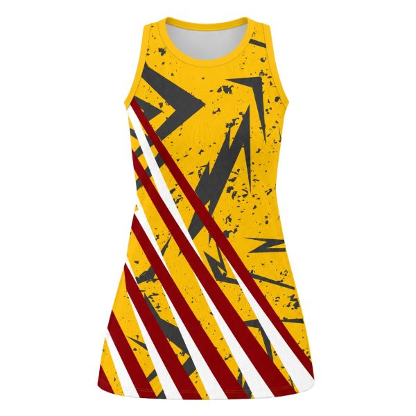 Dye Sub Ladies Sport Dress, Crew Neck, Birdseye