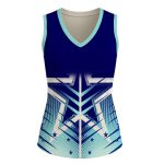 Dye Sub Ladies V-Neck Vest, Birdseye