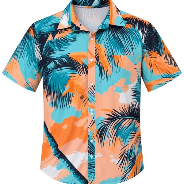 Dye Sub Men's Button Up Shirt, Short Sleeve, Prolite 160g