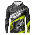 Dye Sub Men's Hooded T-shirt, Fitted Long Sleeve, Drop Needle