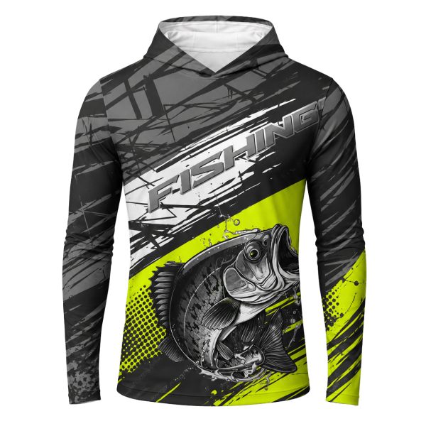 Dye Sub Men's Hooded T-shirt, Fitted Long Sleeve, Sport Tec