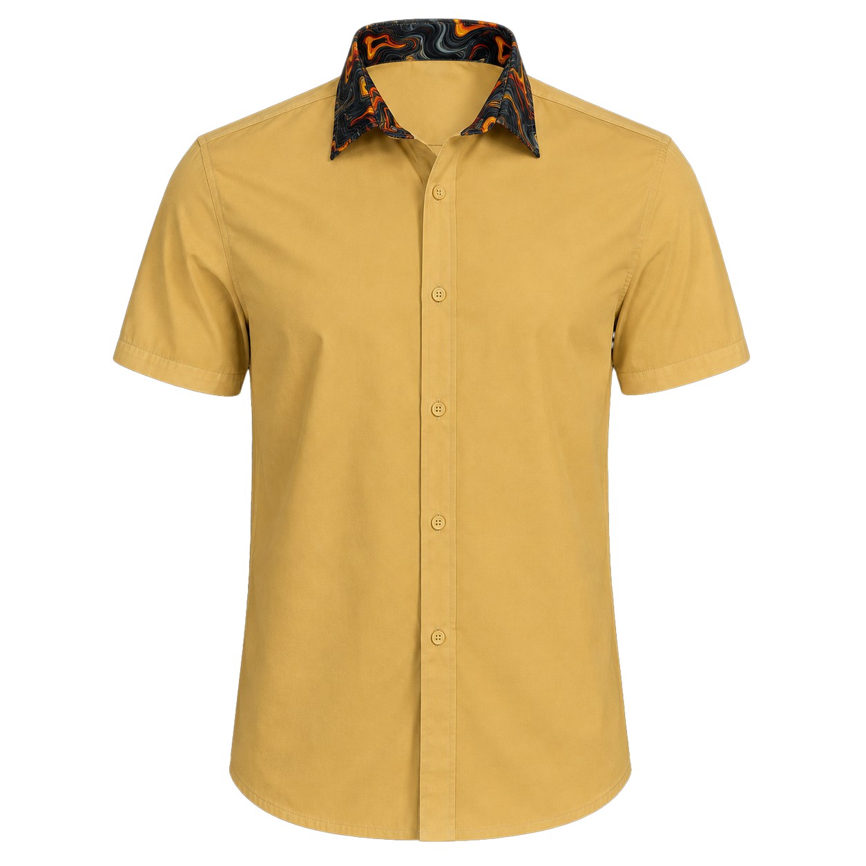 Men's Lounge Shirt, Sublimated Collar, Short Sleeve, Poly Cotton 110g - Image 10