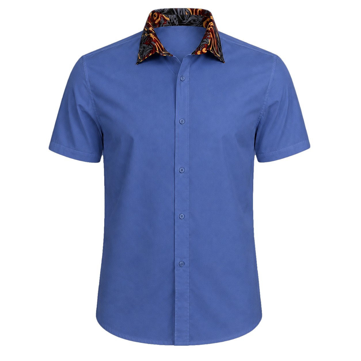Men's Lounge Shirt, Sublimated Collar, Short Sleeve, Poly Cotton 110g - Image 11
