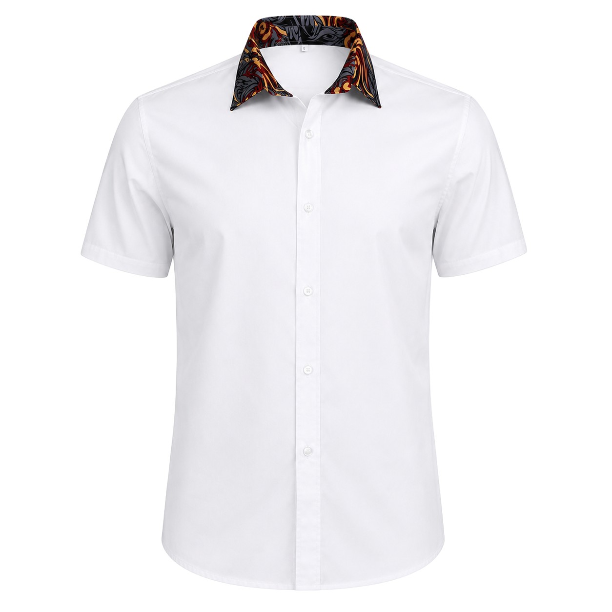 Men's Lounge Shirt, Sublimated Collar, Short Sleeve, Poly Cotton 110g - Image 12