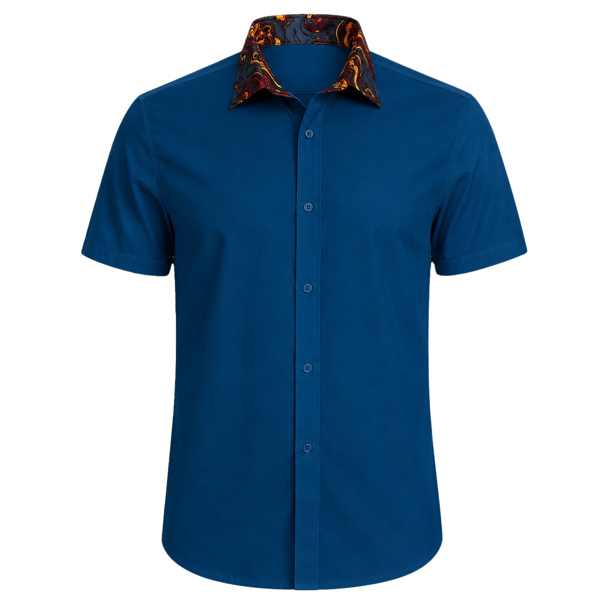 Men's Lounge Shirt, Sublimated Collar, Short Sleeve, Poly Cotton 110g - Image 13