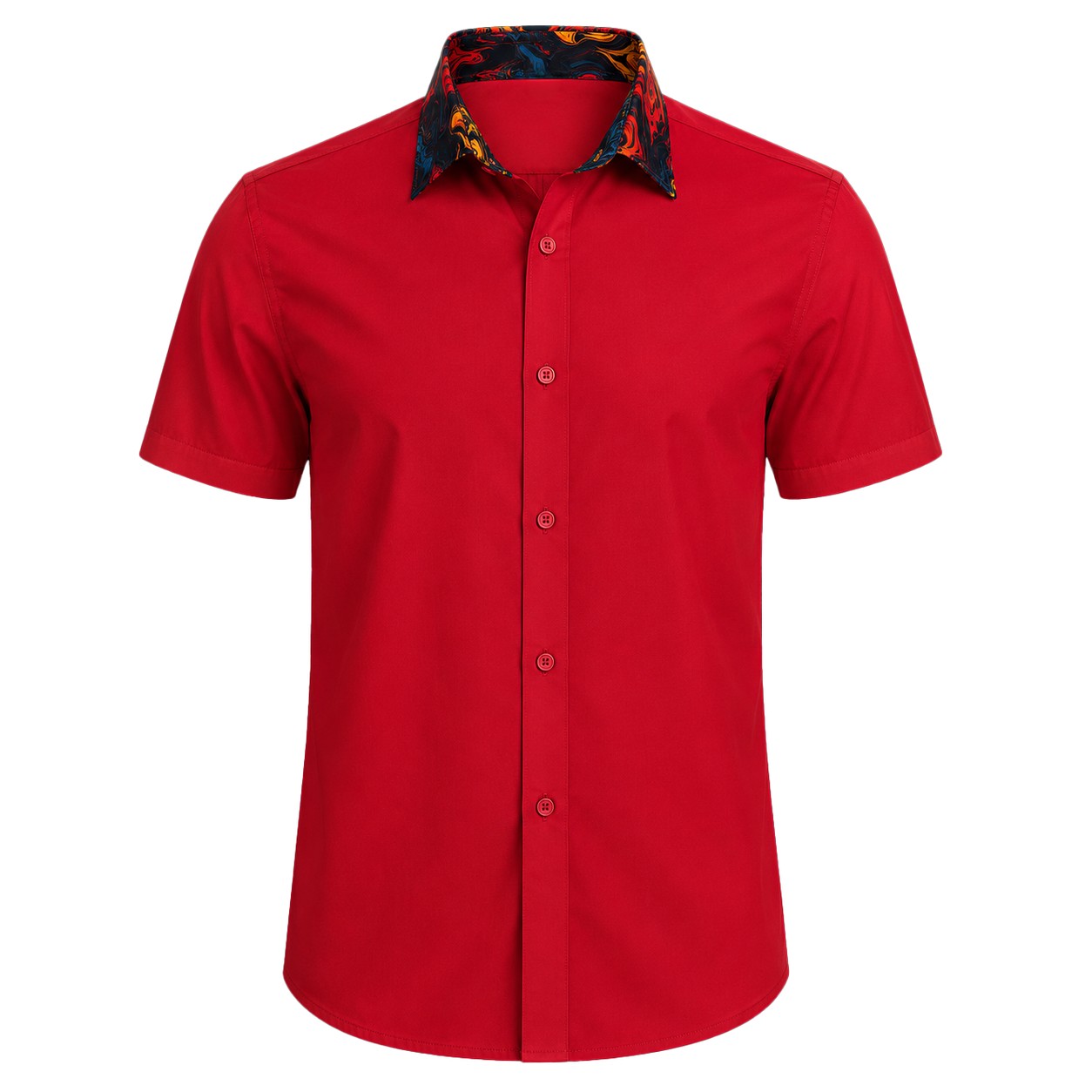 Men's Lounge Shirt, Sublimated Collar, Short Sleeve, Poly Cotton 110g - Image 14