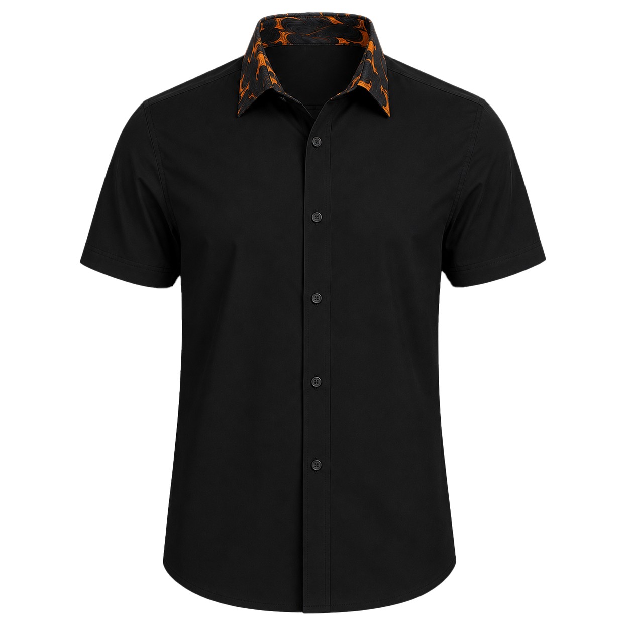 Men's Lounge Shirt, Sublimated Collar, Short Sleeve, Poly Cotton 110g - Image 4