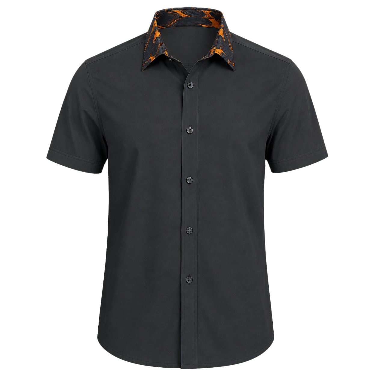 Men's Lounge Shirt, Sublimated Collar, Short Sleeve, Poly Cotton 110g - Image 5