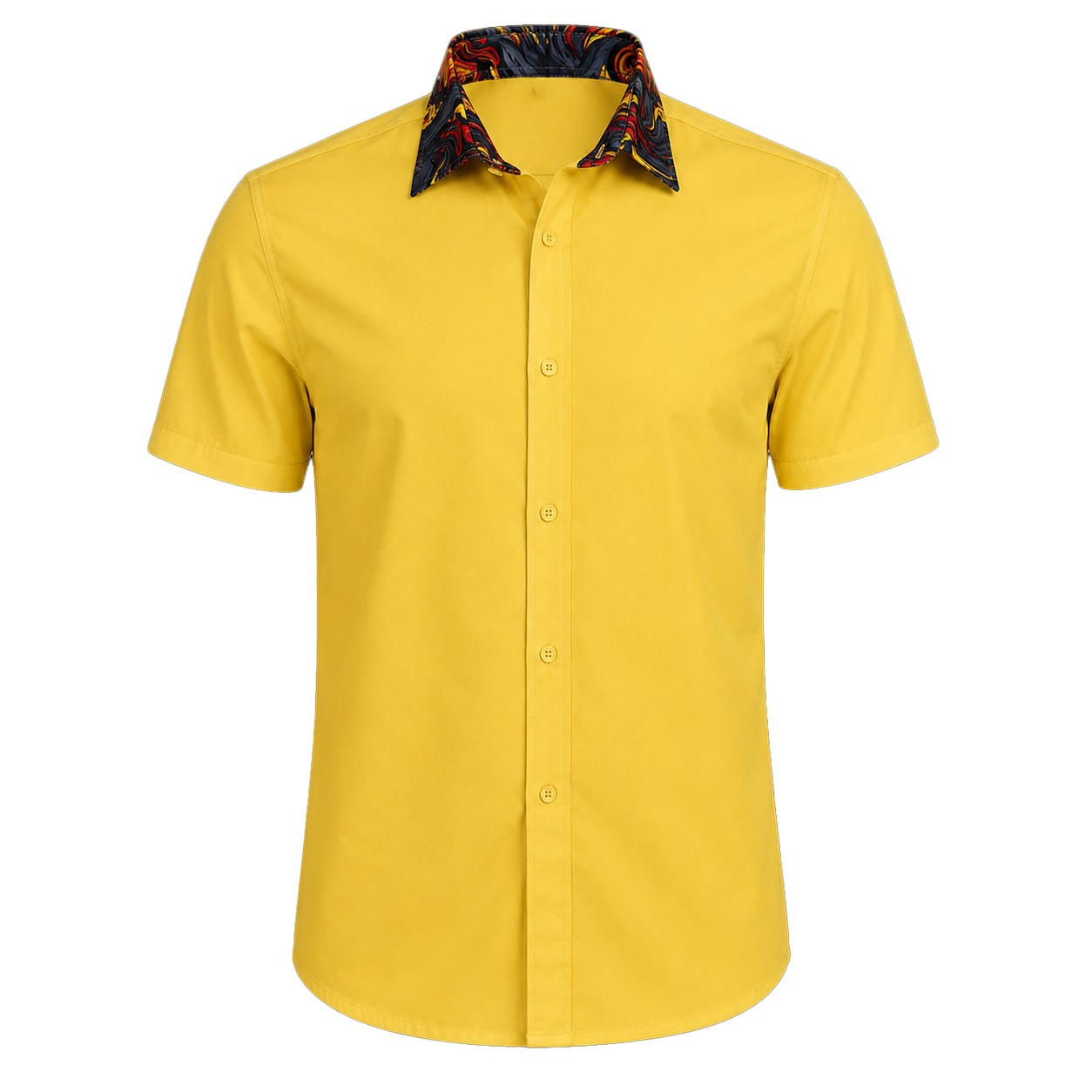 Men's Lounge Shirt, Sublimated Collar, Short Sleeve, Poly Cotton 110g - Image 6