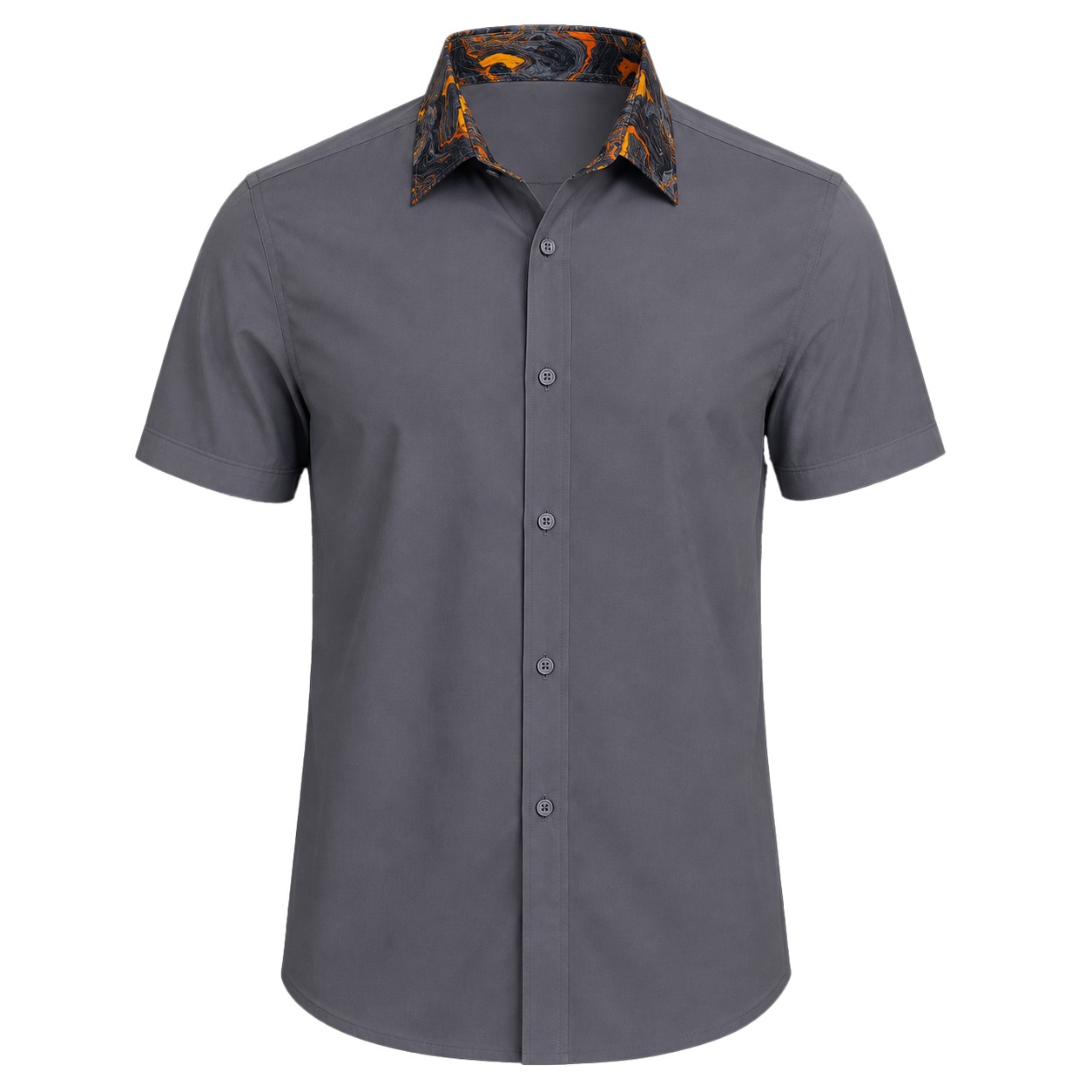 Men's Lounge Shirt, Sublimated Collar, Short Sleeve, Poly Cotton 110g - Image 7
