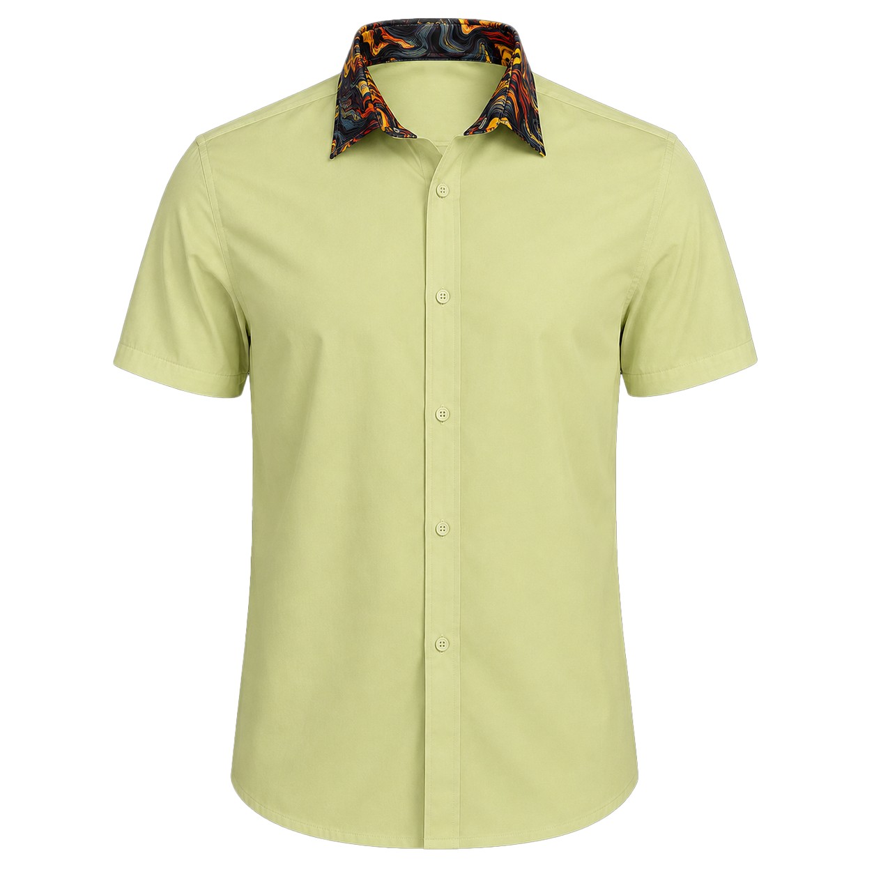 Men's Lounge Shirt, Sublimated Collar, Short Sleeve, Poly Cotton 110g - Image 8