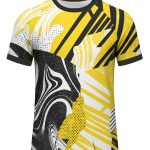 Dye Sub Men's Ringer Crew Neck T-shirt, Raglan Short Sleeve, Reverse Birdseye