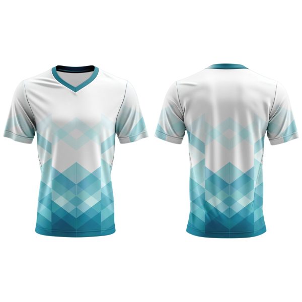 Dye Sub Men's V-Neck T-shirt, Fitted Short Sleeve, Birdseye