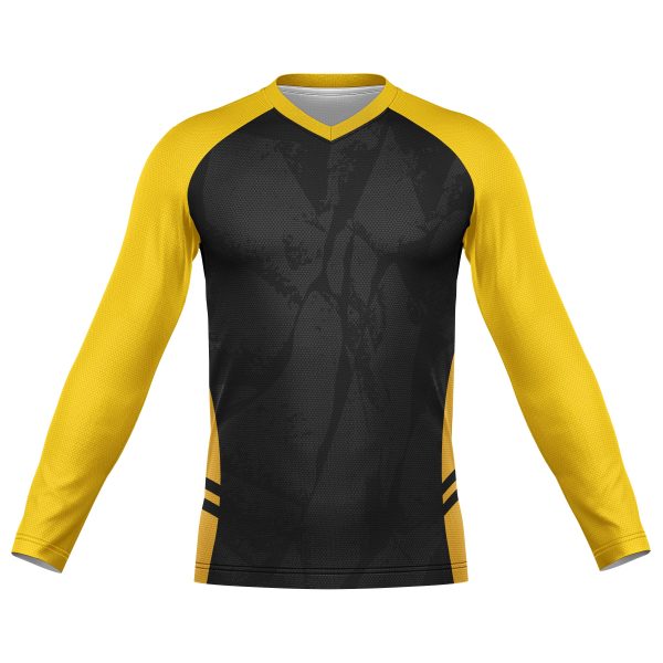 Dye Sub Men's V-Neck T-shirt, Raglan Long Sleeve, Birdseye