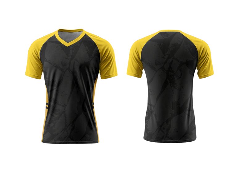 Dye Sub Men's V-Neck T-shirt, Raglan Short Sleeve, Reverse Birdseye