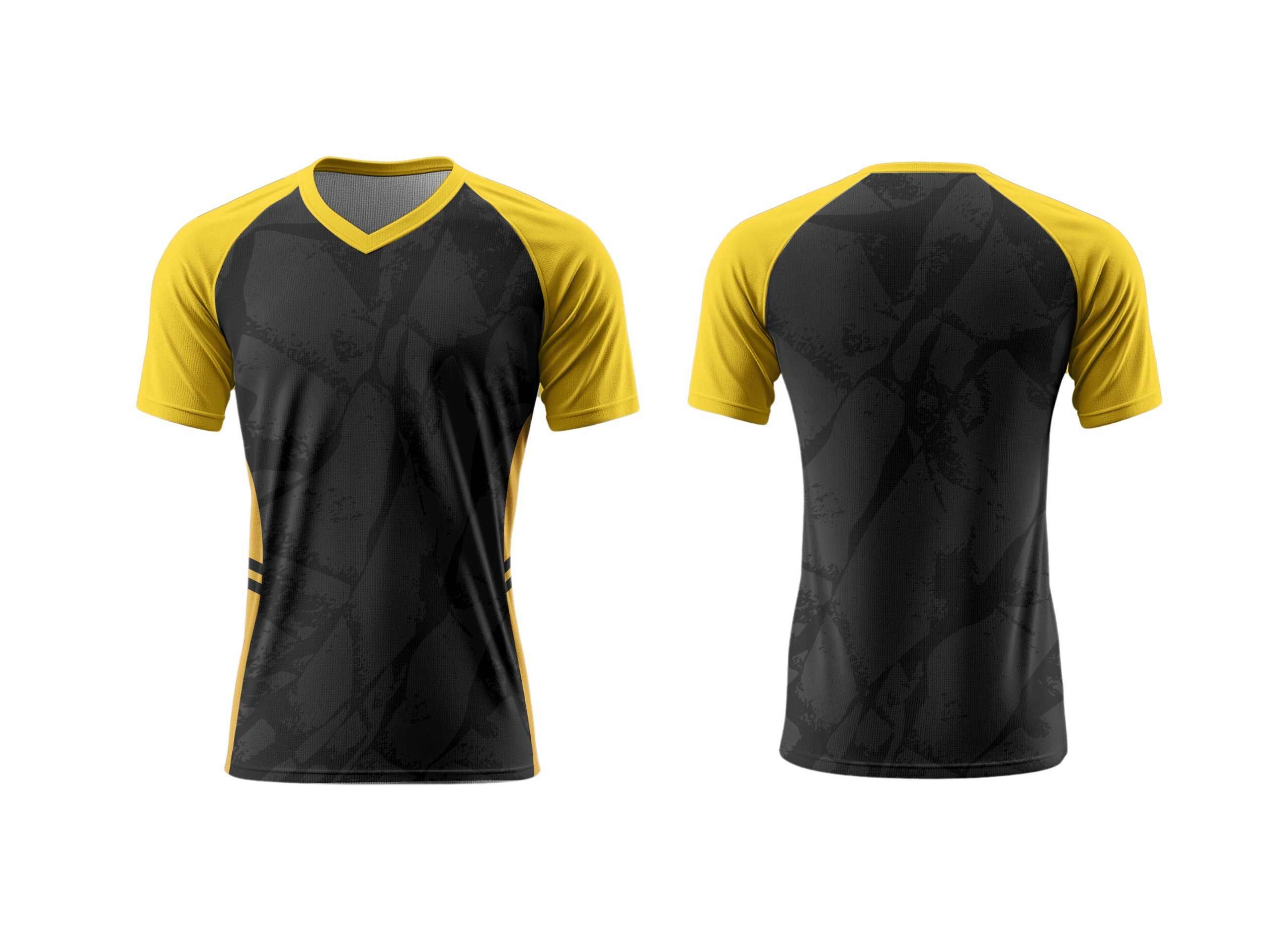 Dye Sub Men's V-Neck T-shirt, Raglan Short Sleeve, Sport Tec