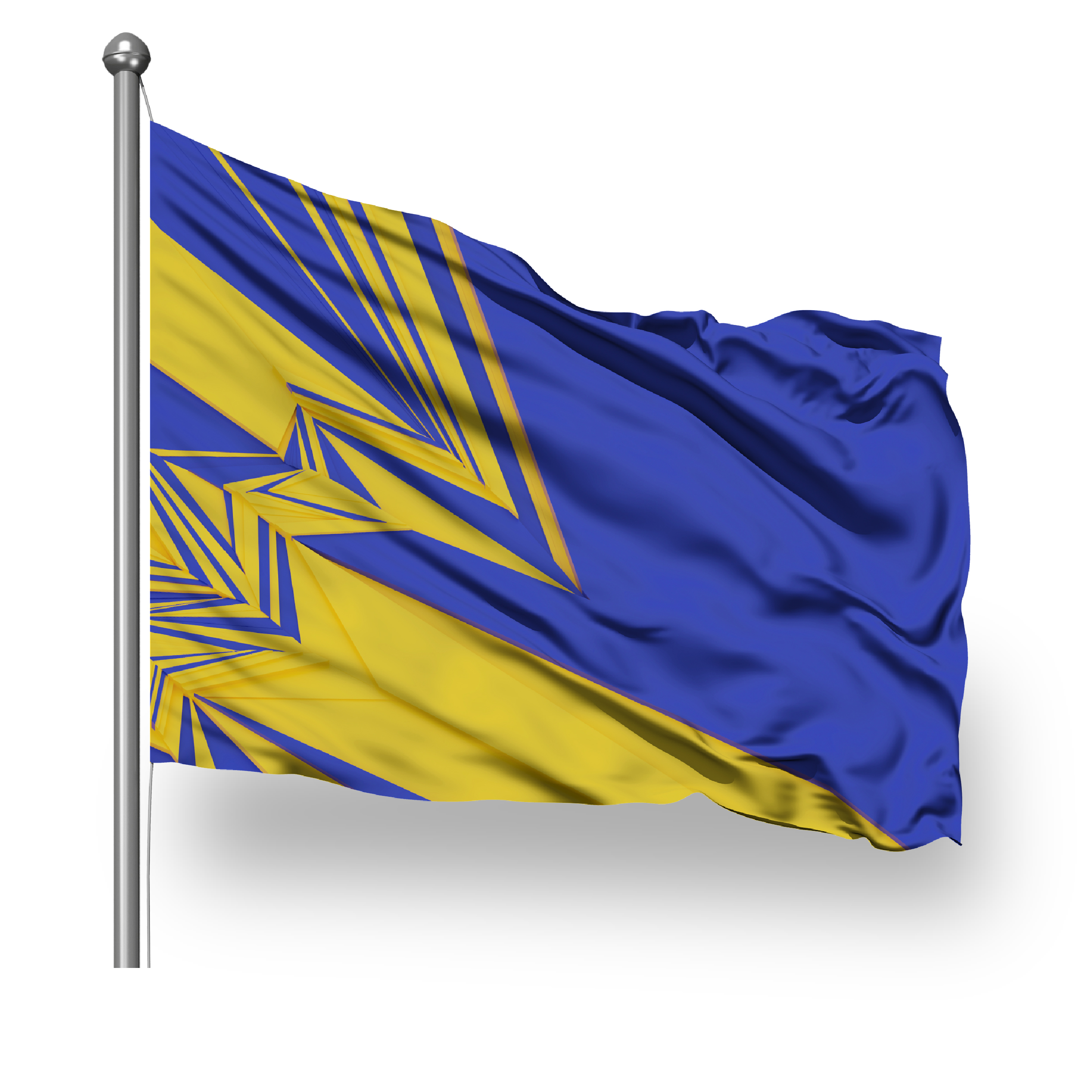 ScreenFlex Printed Flag, 2700mm x 1800mm, single sided, with rope and toggle