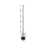 Swivel Base Flagpole 12m - supply only