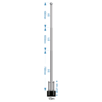Swivel Base Flagpole 15m - supply only