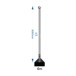 Swivel Base Flagpole 6m - supply only