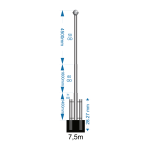 Swivel Base Flagpole 7.5m - supply only