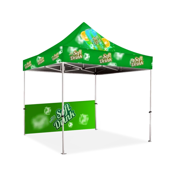 Gazebo 2m Unit, Half Wall, Dye Sub