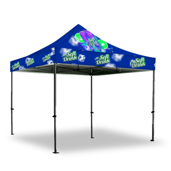 Gazebo 3 x 3m, Dye Sub, Econo Steel, Complete