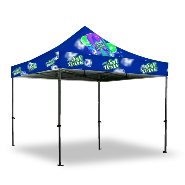 Gazebo 3 x 3m, Dye Sub, Econo Steel, Complete