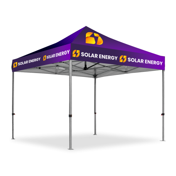 Gazebo 3 x 3m, UV Print, Hexagon Steel, Complete