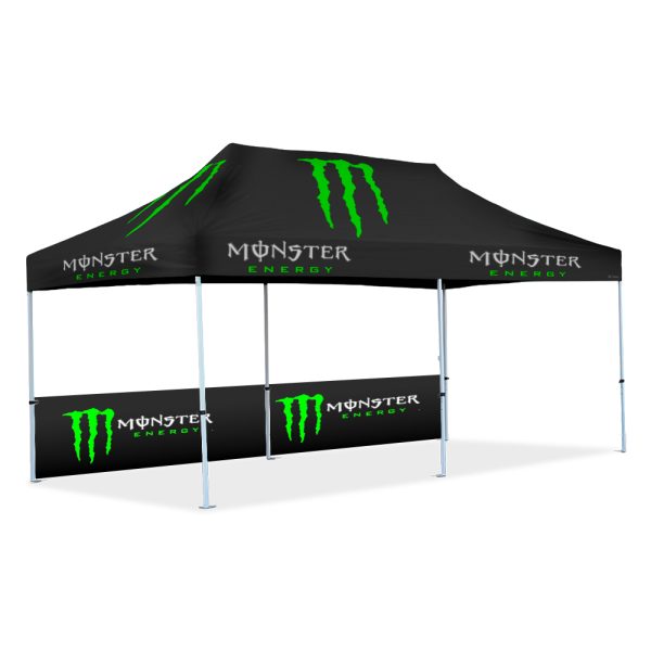 Gazebo 6m Unit, Half Wall, Dye Sub