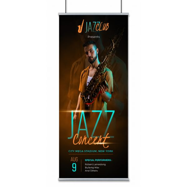 Hanging Banner 1 x 2m, Double Sided + Extrusion