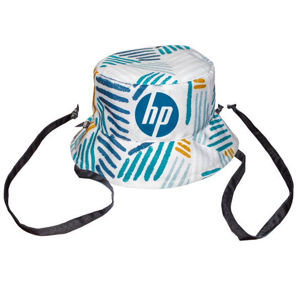 Hustle Reversible Bucket Hat With Petersham Ties