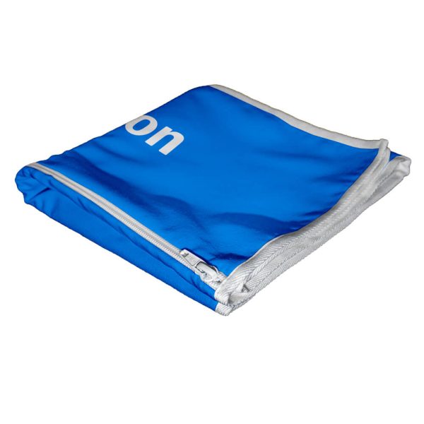 Orchid Quick Drying Gym Towel D/S Print Binded With Petersham Webbing And Front Compartment Zip