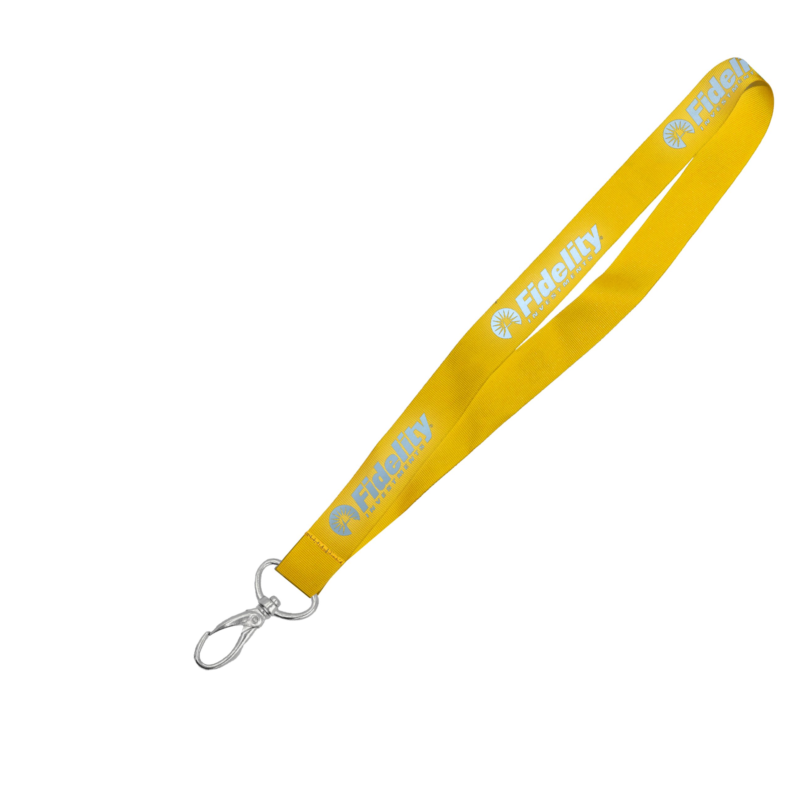 Hi-Viz Lanyard Silver Reflective Print S/Sided with Lobster Clip - Image 2