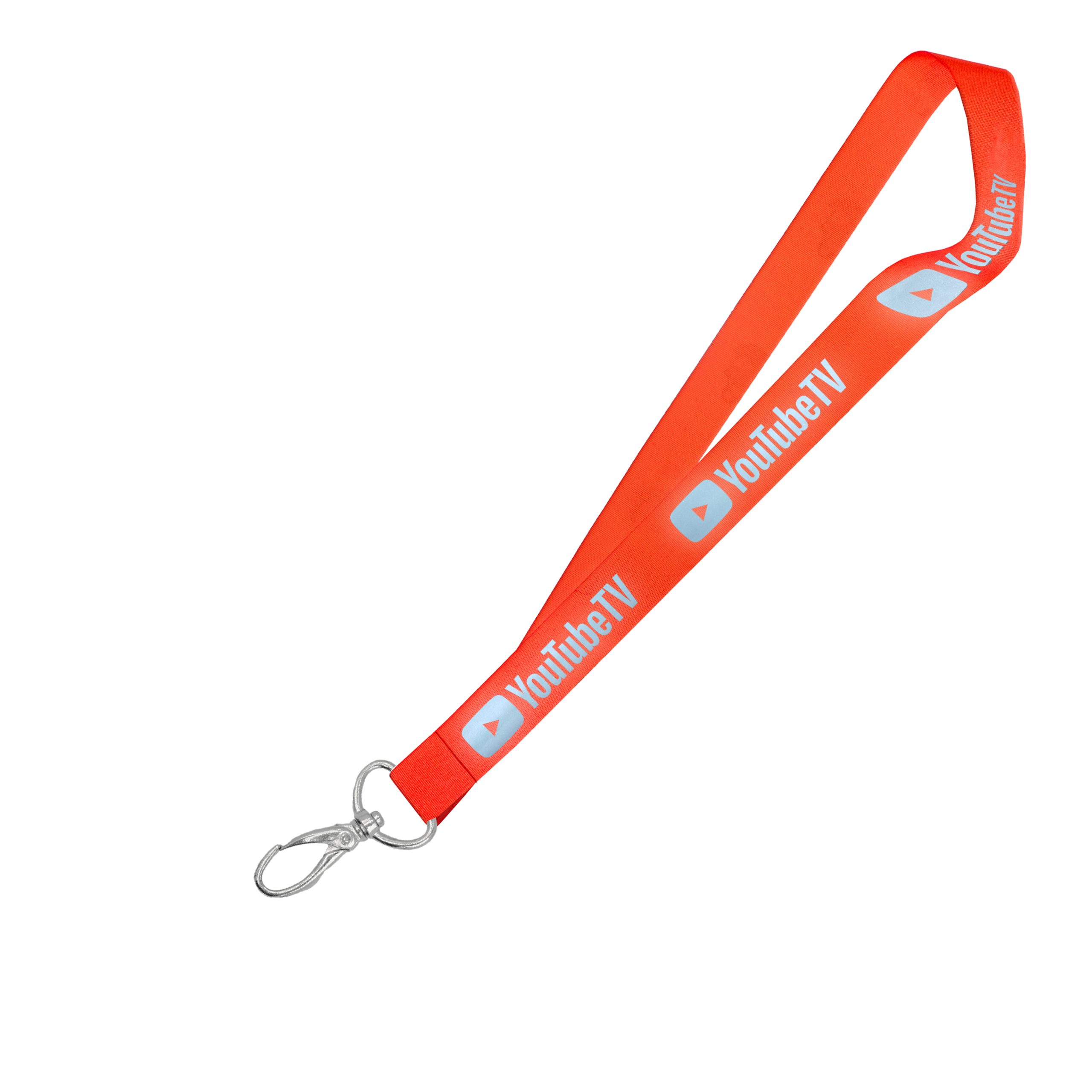 Hi-Viz Lanyard Silver Reflective Print S/Sided with Lobster Clip - Image 3