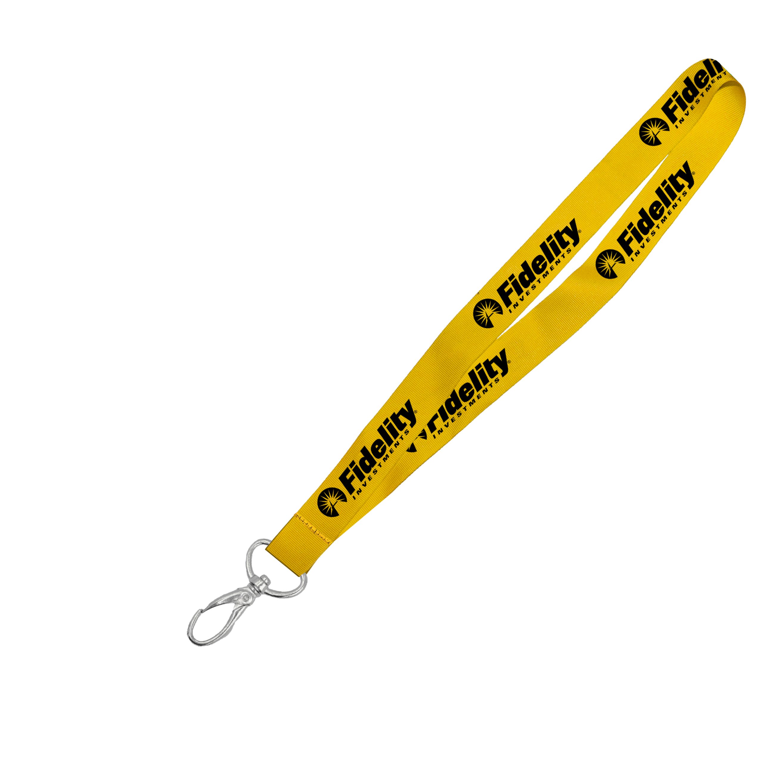 Hi-Viz Lanyard Black Sublimation Print D/Sided with Lobster Clip