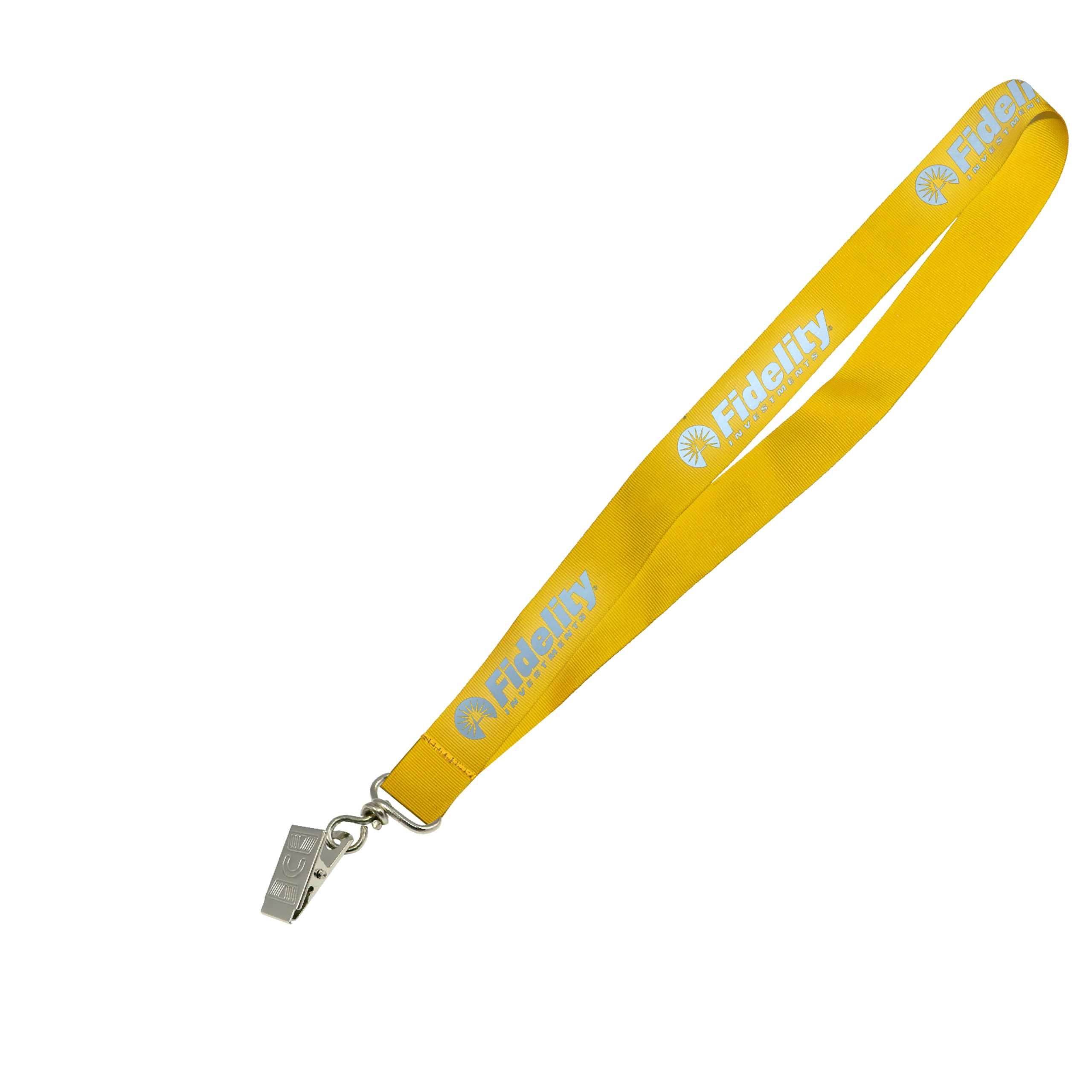 Hi-Viz Lanyard Silver Reflective Print S/Sided with Crocodile Clip