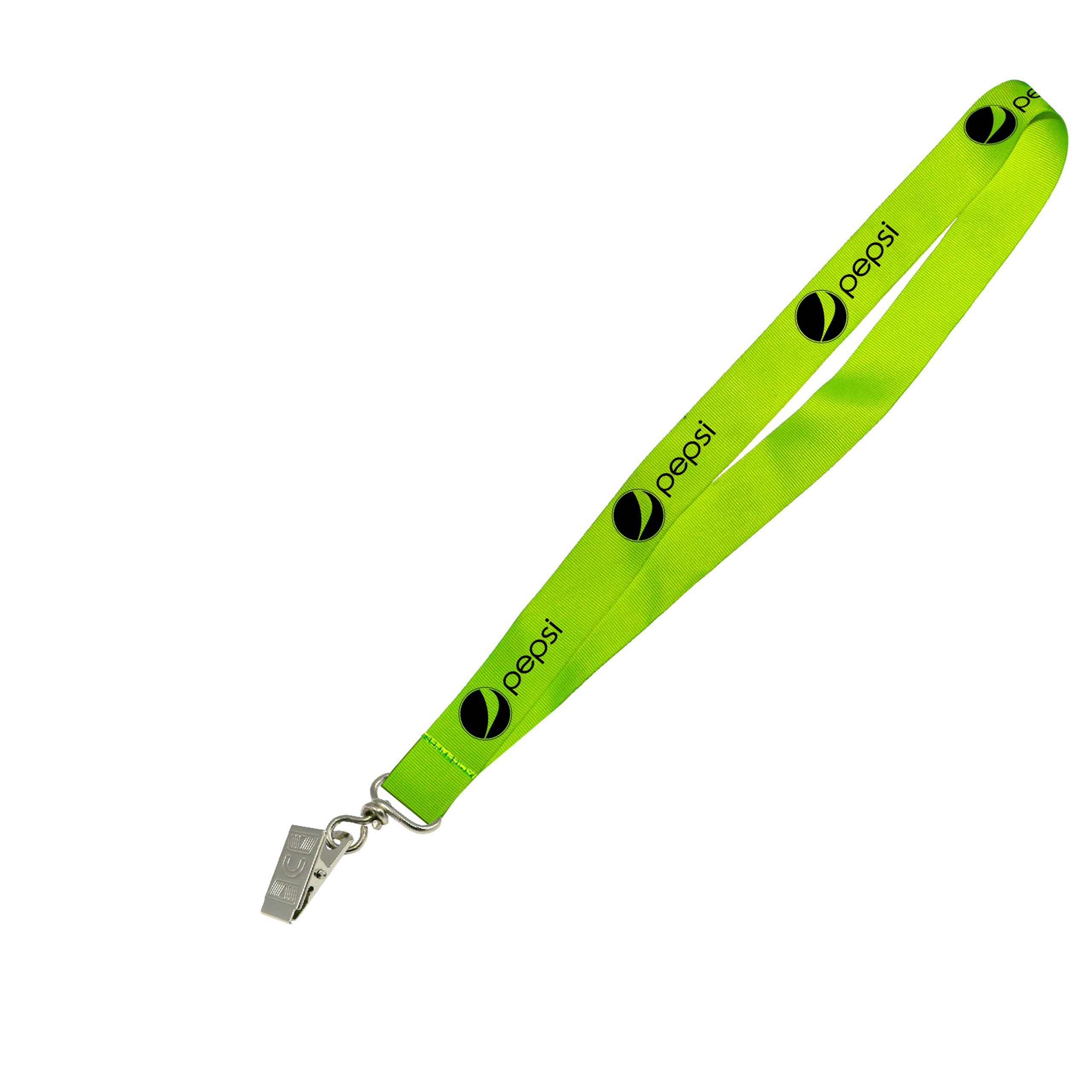 Hi-Viz Lanyard Black Sublimation Print S/Sided with Crocodile Clip - Image 3