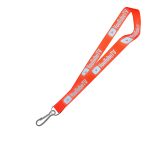 Hi-Viz Lanyard Silver Reflective Print D/Sided with Swivel Hook