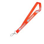 Hi-Viz Lanyard Silver Reflective Print S/Sided with Lobster Clip
