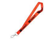 Hi-Viz Lanyard Black Sublimation Print S/Sided with Lobster Clip