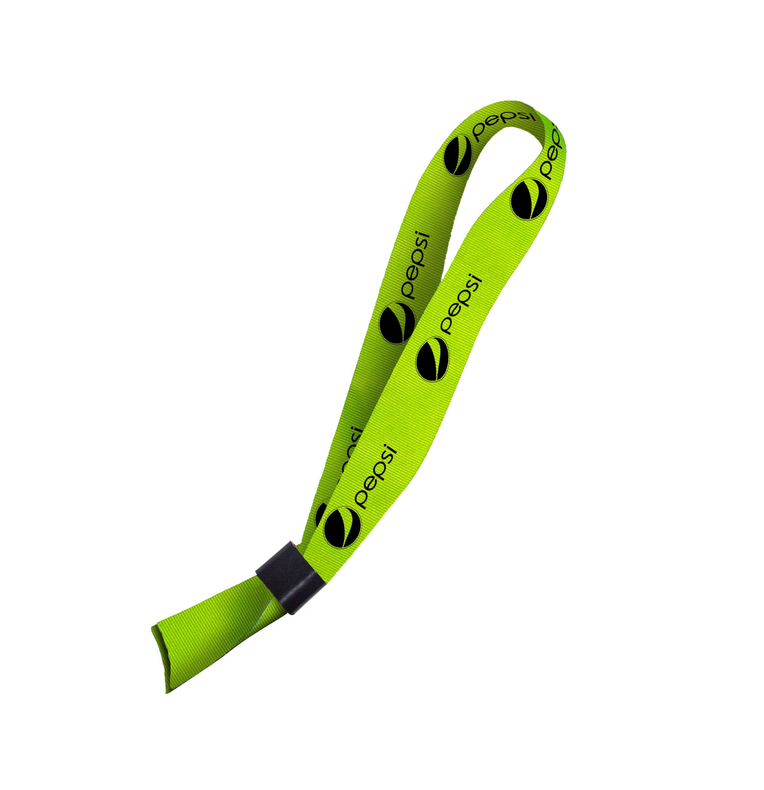 Hi-Viz Event Wristband Black Sublimation Print D/Sided with Barb Buckle