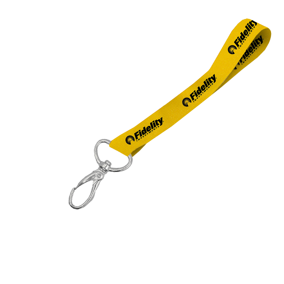 Hi-Viz Wrist Phone Strap Black Sublimation Print D/Sided with Lobster Clip - Image 2