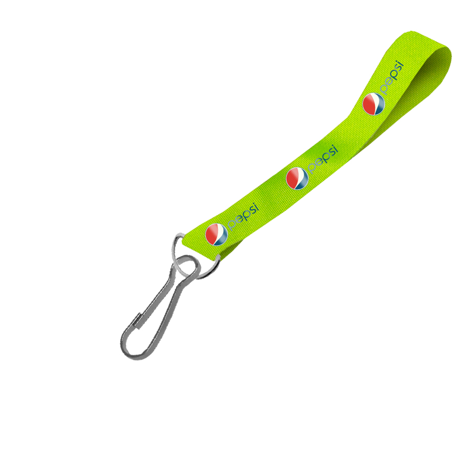 Hi-Viz Wrist Phone Strap DTF Full Colour Reflective Print D/Sided with Swivel Hook