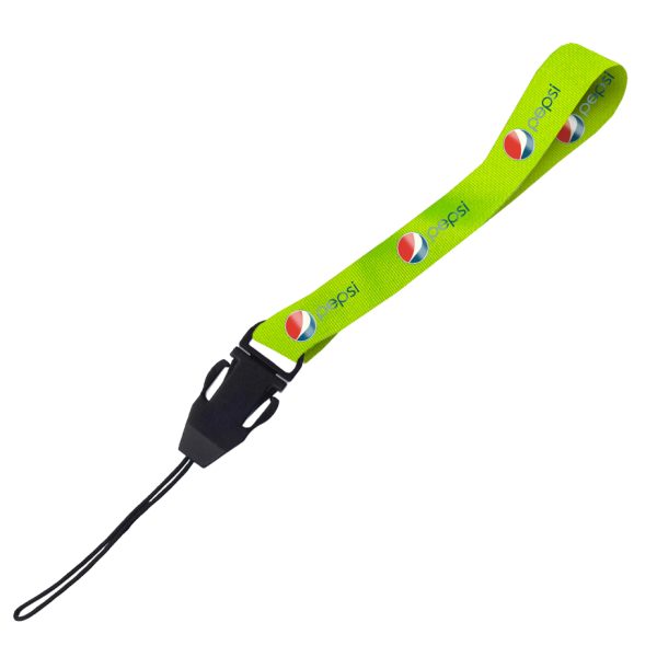 Hi-Viz Wrist Phone Strap DTF Full Colour Reflective Print S/Sided with Cellphone Clip