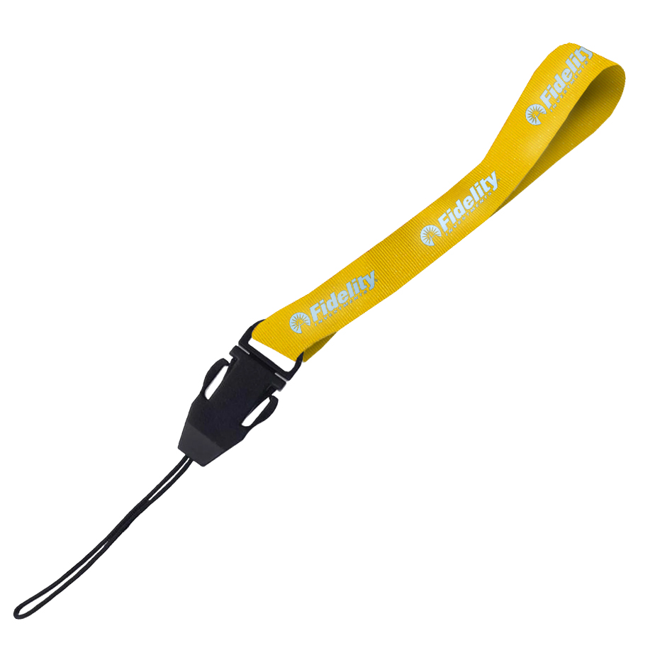 Hi-Viz Wrist Phone Strap Silver Reflective Print S/Sided with Cellphone Clip - Image 2