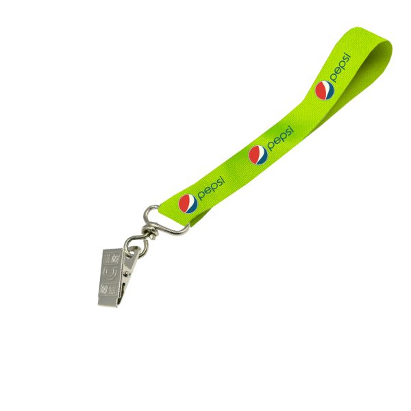 Hi-Viz Wrist Phone Strap DTF Print S/Sided with Crocodile Clip